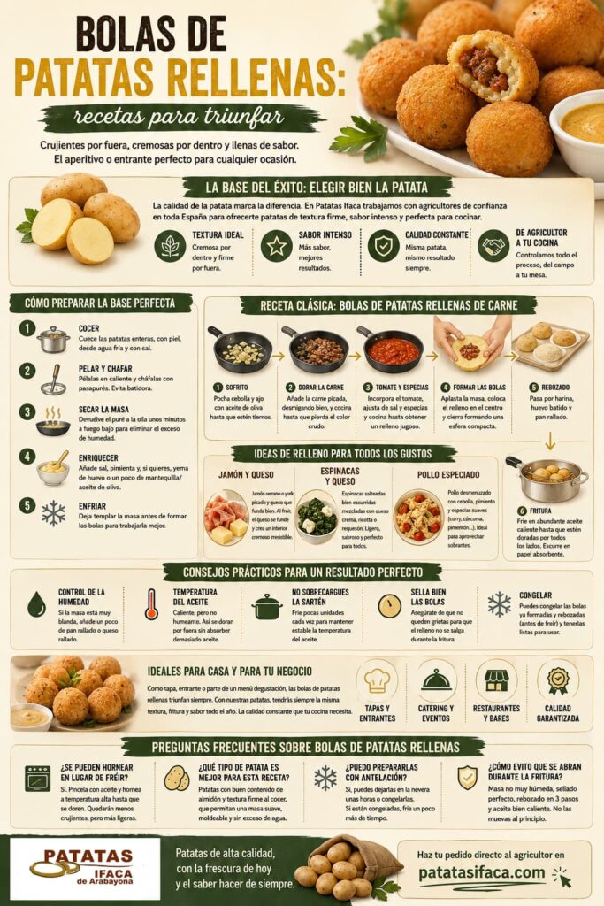 infografia receta bolas de patata