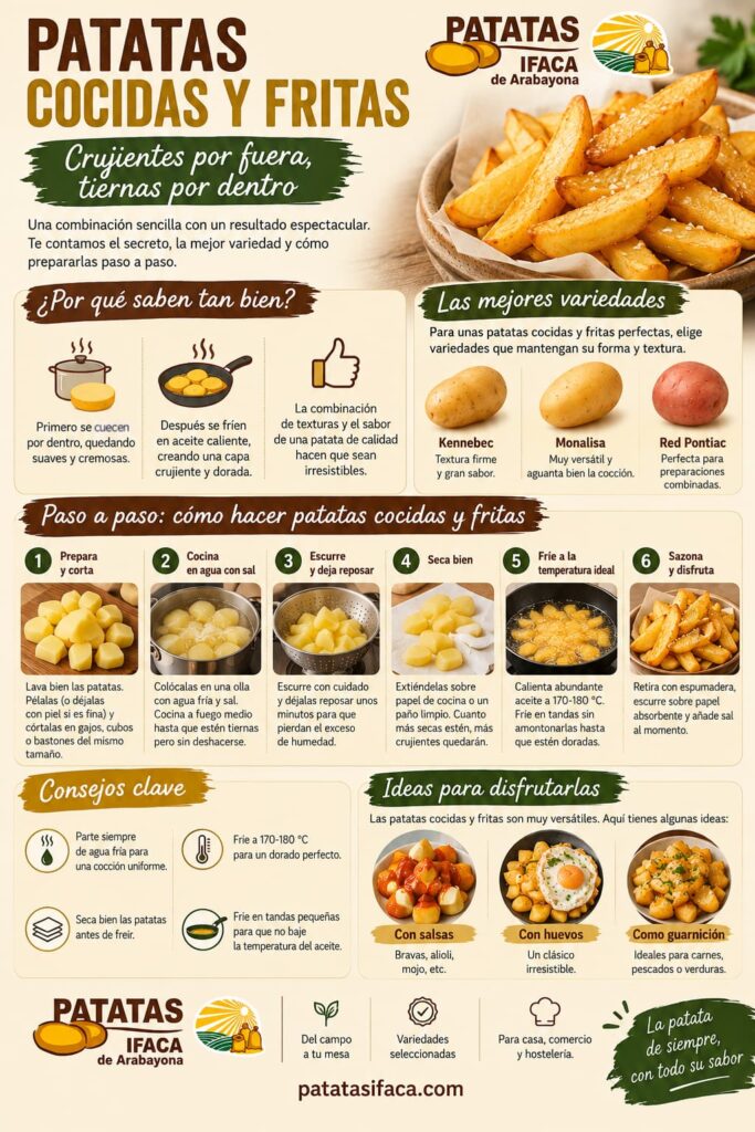 infografia patatas cocidas fritas